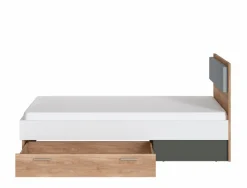 Outlet Wójcik Bett mit Polsterkopfteil Twenty 120 x 200 cm Eiche