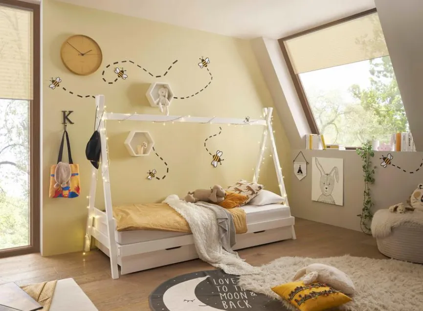 Discount BEGABINO Bett Sora 90 x 200 cm Weiß