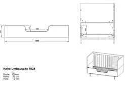 Best Bettseitenteil Tomino Steingrau