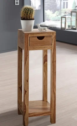 Outlet WOLFMÖBEL Blumensäule Yoga Sheesham