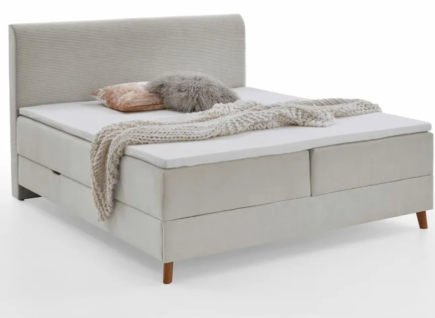 meise.möbel Boxspringbett Memphis 180 x 200 cm Beige