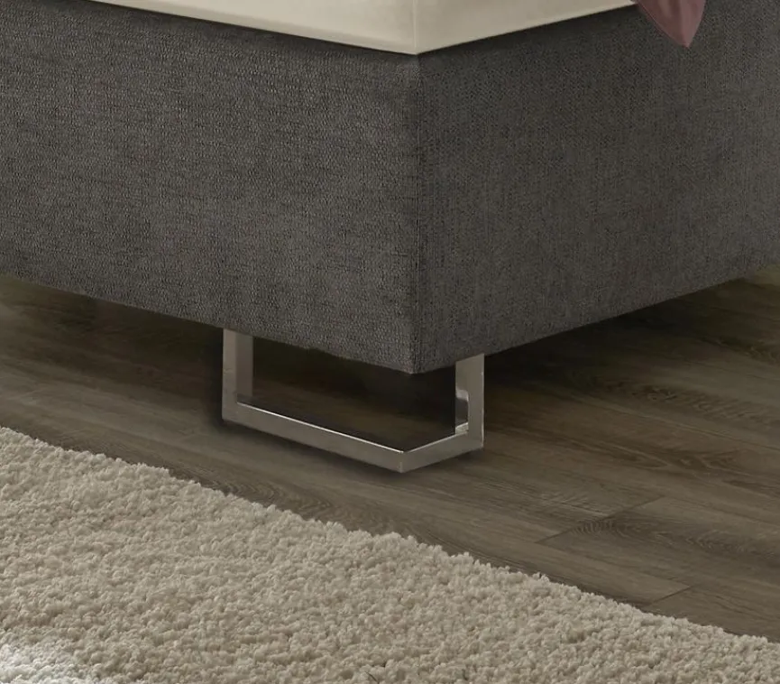 Discount hapo Boxspringbett Bahia 180 x 200 cm Dunkelgrau