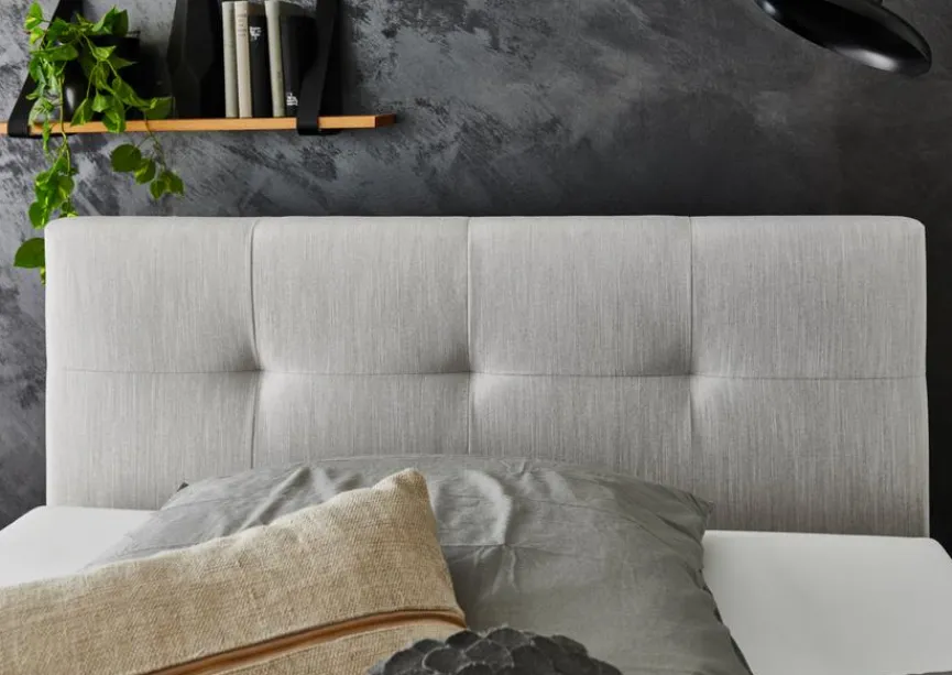 Outlet meise.möbel Boxspringbett Catania 120 x 200 cm Grau