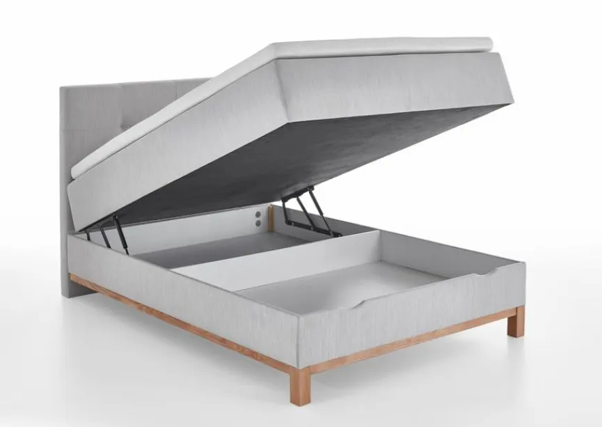 Outlet meise.möbel Boxspringbett Catania 120 x 200 cm Grau