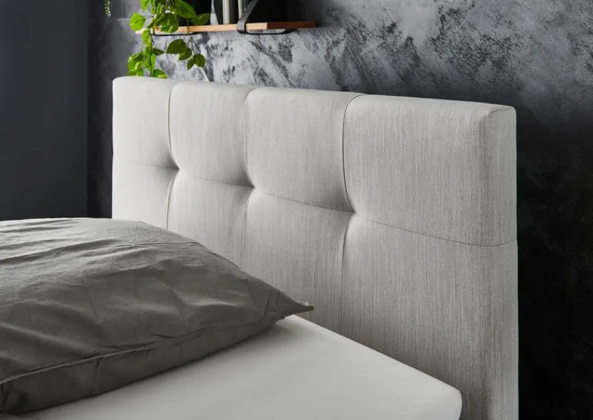 Outlet meise.möbel Boxspringbett Catania 120 x 200 cm Grau