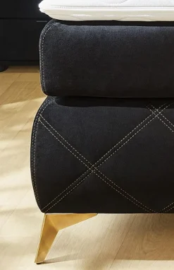 Clearance Boxspringbett Lin Mix 180 x 200 cm Schwarz