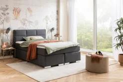 Outlet Boxspringbett One 140 x 200 cm Anthrazit