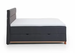 Discount meise.möbel Boxspringbett Rimini 180 x 200 cm Anthrazit