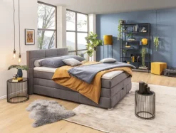 Best Boxspringbett Rita 140 x 200 cm Anthracite