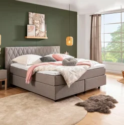 Online CASEDO Boxspringbett Saragossa 180 x 200 cm Grau