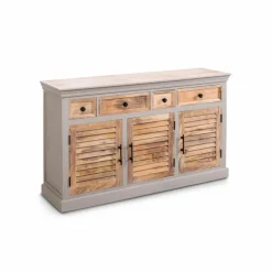 New Buffetunterteil Toulon Grau / Weiß