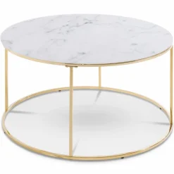 Hot Actona Couchtisch Bolton Weiß / Chrom