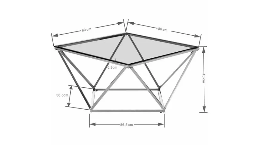 Hot KARE DESIGN Couchtisch 85030 Cristallo Silber