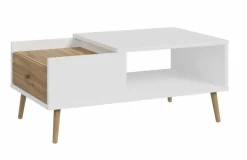 FORTE Couchtisch Harllson Weiß / Eiche