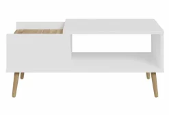 FORTE Couchtisch Harllson Weiß / Eiche