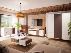 Hot FORTE Couchtisch Harllson Weiß / Grau