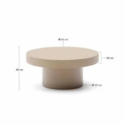 Hot Kave Home Couchtisch Aiguablava Ø 66 cm Beige