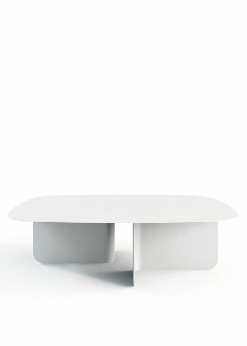 Outlet Metallbude Couchtisch Livia Weiß