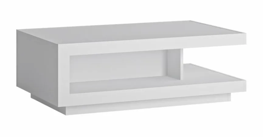 Hot Wójcik Couchtisch mit Ablagefach Lyon Weiß