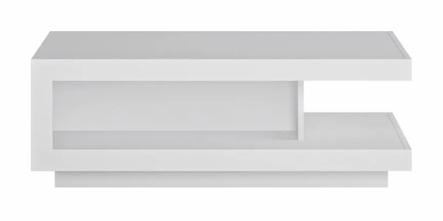 Hot Wójcik Couchtisch mit Ablagefach Lyon Weiß