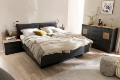 Hot SCHÖNER WOHNEN-Kollektion Doppelbett Multiline 180 x 200 cm Basalt