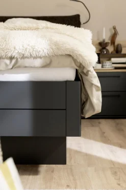 Hot SCHÖNER WOHNEN-Kollektion Doppelbett Multiline 180 x 200 cm Basalt