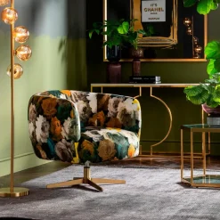 Discount KARE DESIGN Drehsessel Peony Flower 84685 Bunt