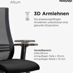 Best NowyStyl Drehstuhl Altum Schwarz