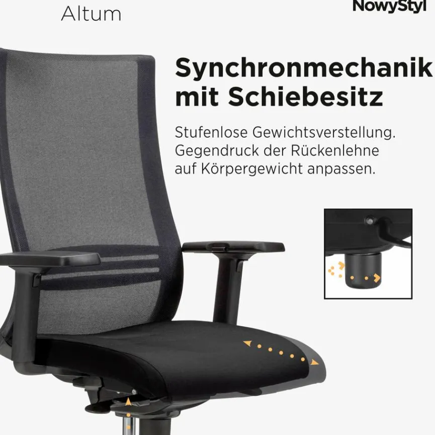 Best NowyStyl Drehstuhl Altum Schwarz
