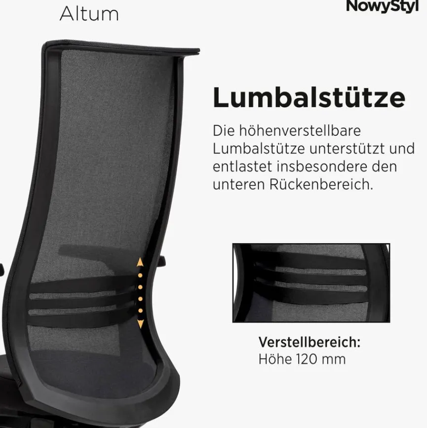 Best NowyStyl Drehstuhl Altum Schwarz
