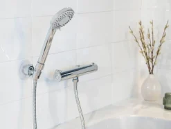 WENKO Duschkopf-Set Basic Line Silber