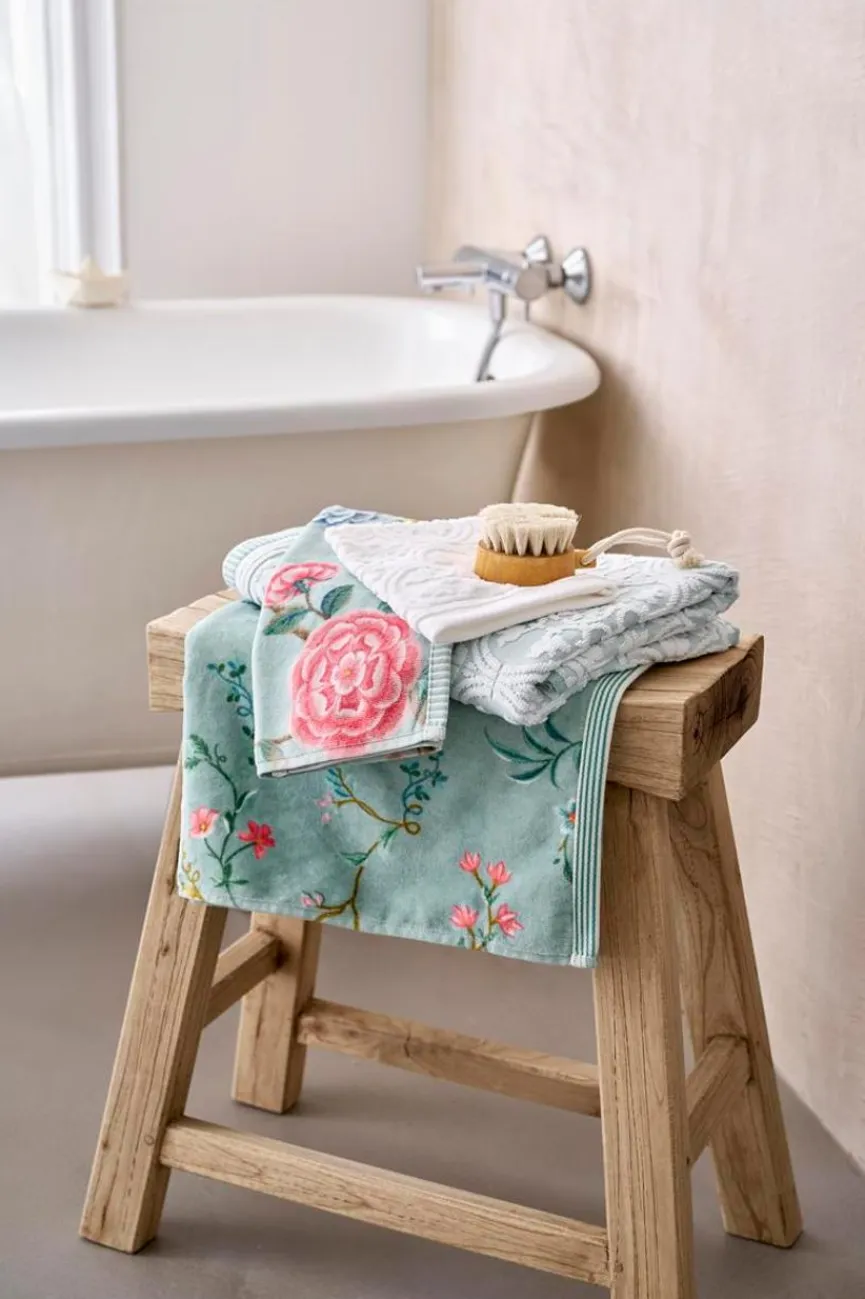 PIP Studio Duschtuch Les Fleurs 70 x 140 cm Blau