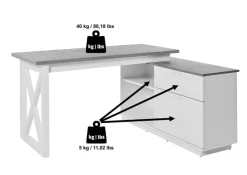 Jahnke Eckschreibtisch 91CM1 / Chalet D 155 E