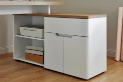 Sale Jahnke Eckschreibtisch CU-Libre 150 E Weiß / Eiche