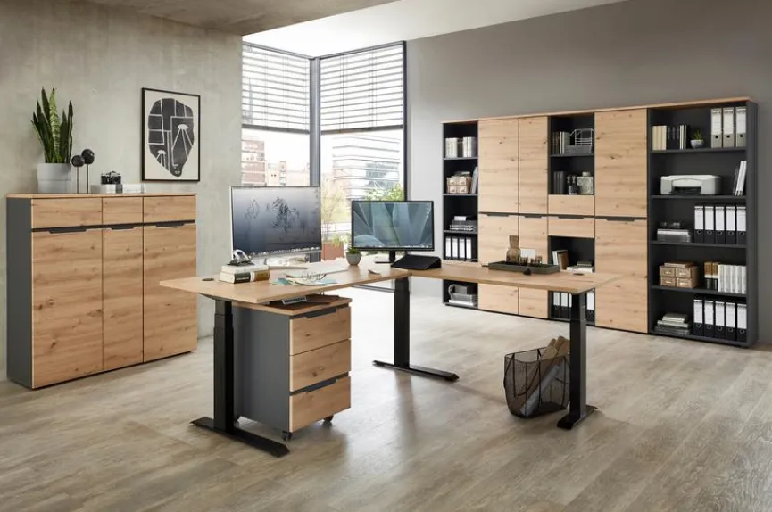 Sale Innostyle Eckschreibtisch elektrisch Memphis Eiche Artisan