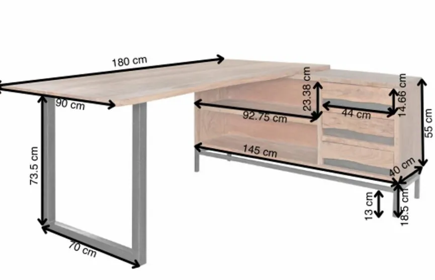 WOLFMÖBEL Eckschreibtisch Live