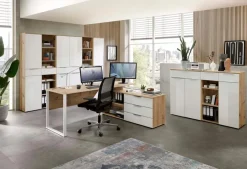 Best Innostyle Eckschreibtisch Santorin Eiche / Weiß
