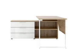Best Innostyle Eckschreibtisch Santorin Eiche / Weiß