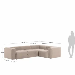 New Kave Home Ecksofa Blok Beige