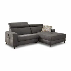 Discount Ecksofa Doppio Dunkelgrau
