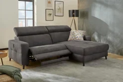 Discount Ecksofa Doppio Dunkelgrau