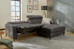 Discount Ecksofa Doppio Dunkelgrau