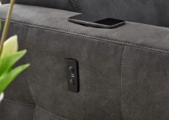 Discount Ecksofa Doppio Dunkelgrau