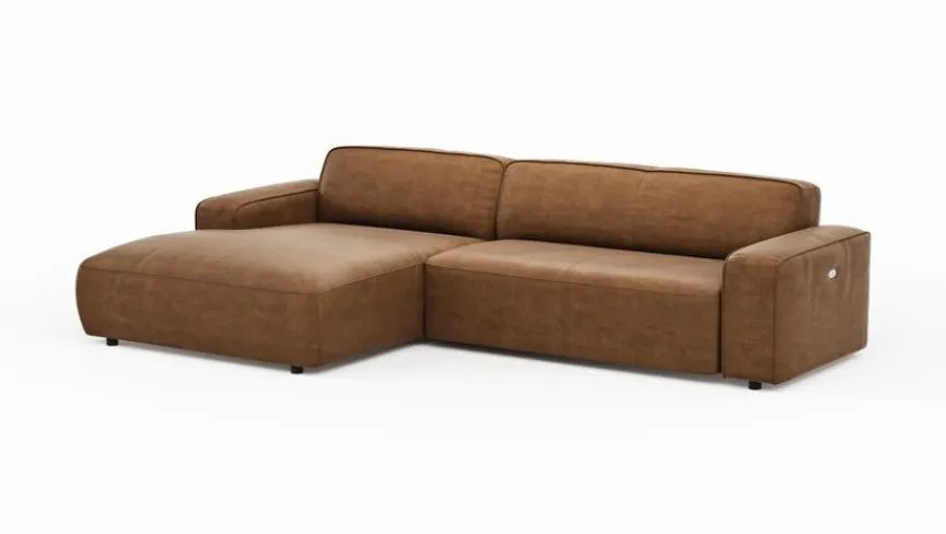 Outlet MAISON Ecksofa Houston Camel