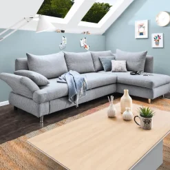 Discount Ecksofa Leo Grau