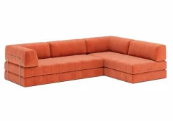 Clearance INNOVATION LIVING Ecksofa L-Shape CozyPad Rust Orange