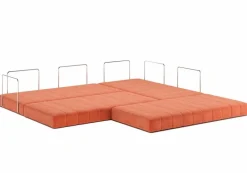 Clearance INNOVATION LIVING Ecksofa L-Shape CozyPad Rust Orange