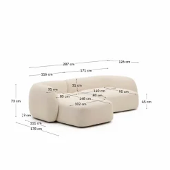 Discount Kave Home Ecksofa Martina Beige