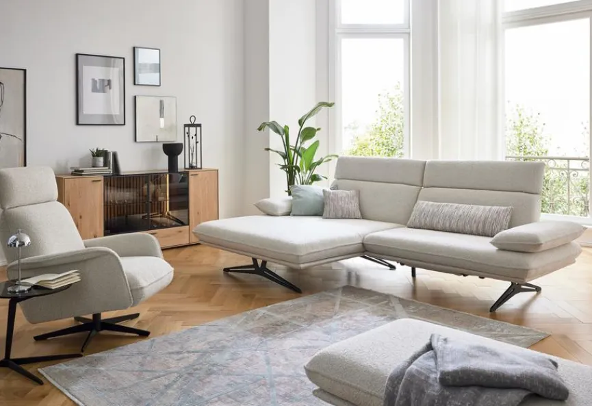 Best Musterring Ecksofa MR 455 Hellgrau