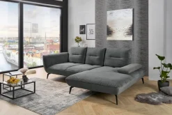 New Ecksofa Payton Schwarz / Grau